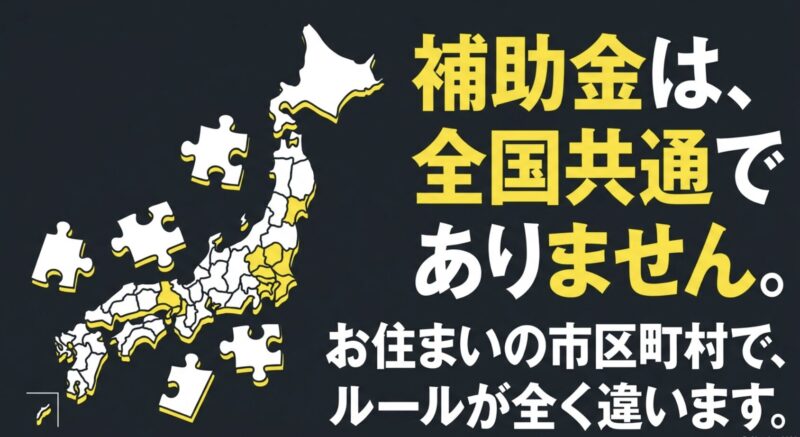 電動アシスト自転車の補助金は全国共通ではなく市区町村でルールが全く違うことの解説