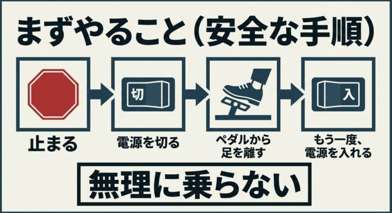 電動自転車の警告音が鳴った時の安全な対処手順