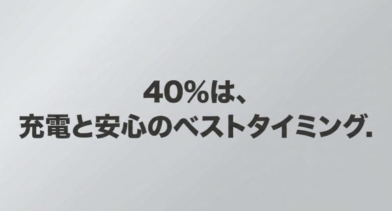 0%は、充電と安心のベストタイミング。