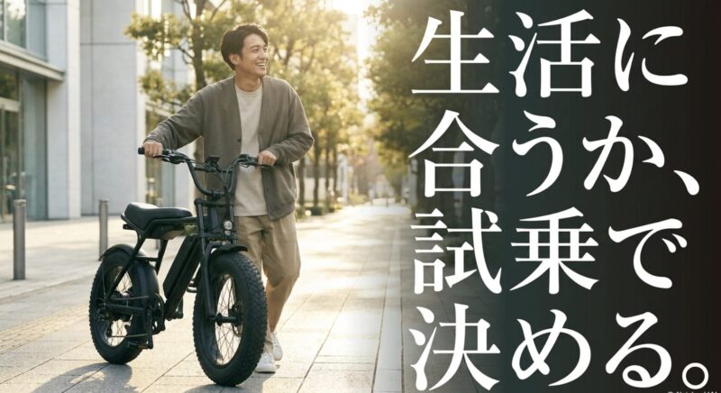 生活環境に合うか試乗で実際の使い勝手を確認して決める