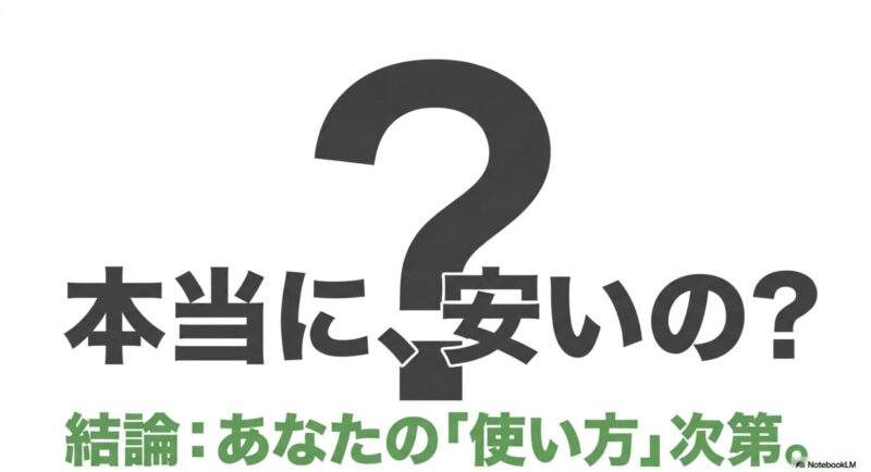 イオンバイクが本当に安いかは使い方次第であることを示す図解