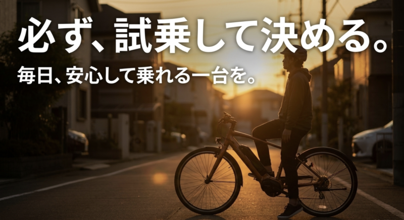 安心して乗れる一台を見つけるために必ず試乗して決めること