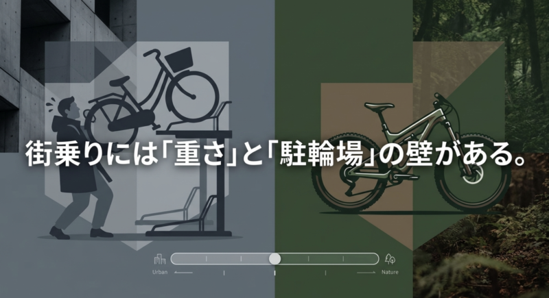 街乗りには「重さ」と「駐輪場」の壁がある。