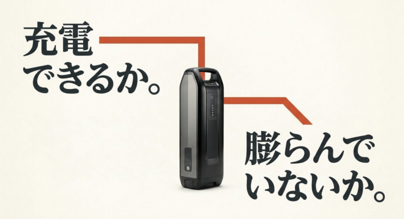 「充電できるか。膨らんでいないか。」査定前に行うバッテリーの確認項目